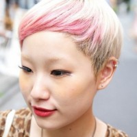 Chic Japanese Blonde to Pink Ombre Hair for Short Hair