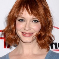 Christina Hendricks Short Red WAvy Hairstyle for Women