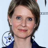 Cynthia Nixon Short Side Parted Haircut for Women Over 60