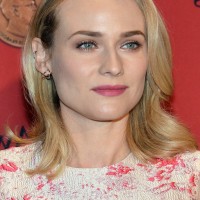 Diane Kruger Medium Wavy Haircut for Round Faces