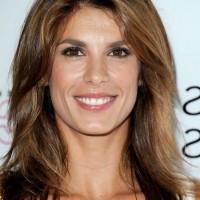 Elisabetta Canalis Casual Shoulder Length Brown Wavy Hairstyle