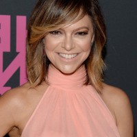 Elyse Walker Latest Mid Length Layered Haircut with Side Swept Bangs