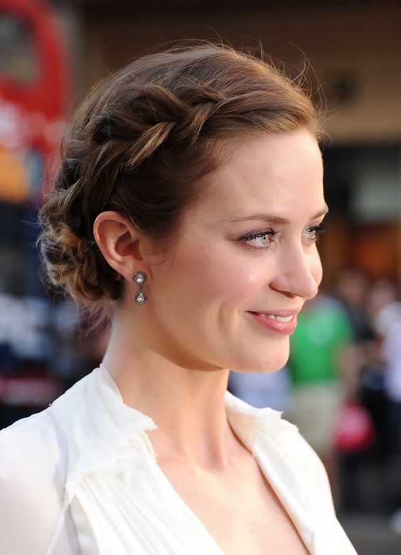 Emily Blunt French Braid