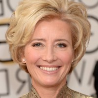 Emma Thompson Short Blonde Wavy Hairstyle for Women Over 50