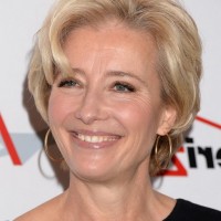 Emma Thompson Short Wavy Haircut for Women Over 50