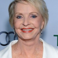 Florence Henderson Side Parted Short Haircut with Bangs for Women Over 70