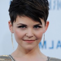 Ginnifer Goodwin Chic Layered Choppy Straight Black Haircut