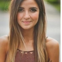 Girls Long Straight Ombre Hair Perfect for Dark Hair