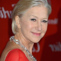 Helen Mirren Short Straight Hairstyle for Women Over 60