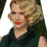 January Jones Short Retro Wavy Hairstyle for Women