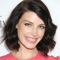 Jessica Pare Short Dark Wavy Hairstyle