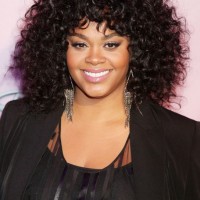 Jill Scott Black Curly Hairstyle for Medium Length Hair