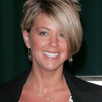 Kate Gosselin Layered Short Side Part Haircut with Long Bangs