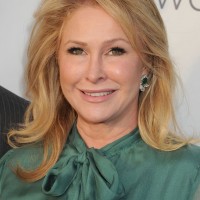 Kathy Hilton Medium Blonde Wavy Haircut for Older Women Over 50