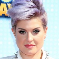 Kelly Osbourne Short Purple Fauxhawk Haircut for Women