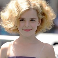 Kiernan Shipka Cute Medium Blonde Curly Hairstyle for Girls