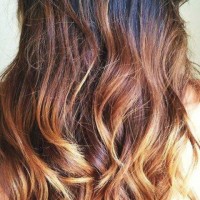 Layered Messy Ombre Hair with Waves