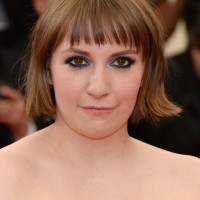 Lena Dunham Short Haircut with Blunt Bangs