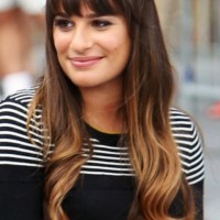 Long Ombre Hair with Bangs