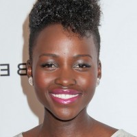 Lupita Nyong'o Short Curly Fauxhawk Haircut