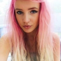 Pink to Blonde Ombre Hair