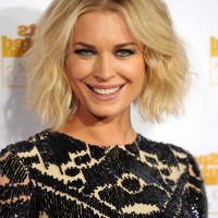 Rebecca Romijn Tousled Center Parting Wavy Curly Hairstyle