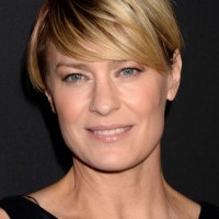 Robin Wright Short Pixie Cut with Side Swept Bangs for Summer