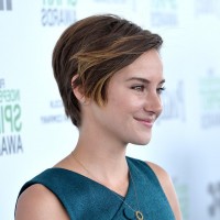 Side View of Shailene Woodley Short Straight Haircut