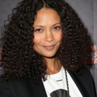 Thandie Newton Cute Big Curly Hairstyle for Young Ladies