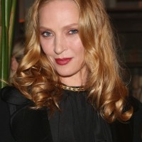 Uma Thurman Shoulder Length Blonde Hairstyle