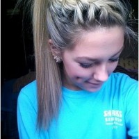 Braid with High Ponytail: Pretty Hairstyles for School