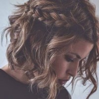 Messy Hairstyles for Short Wavy Hair: Short Hair with Braids