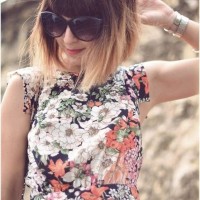 Pretty Ombre Hairstyles for Short Hair: Bob with Blunt Bangs