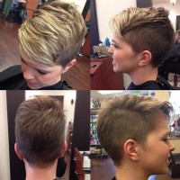 Shaved Hairstyles for Short Hair 2015: Layered Pixie Hair Cut