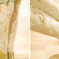 DIY Crystal Embellished Tights