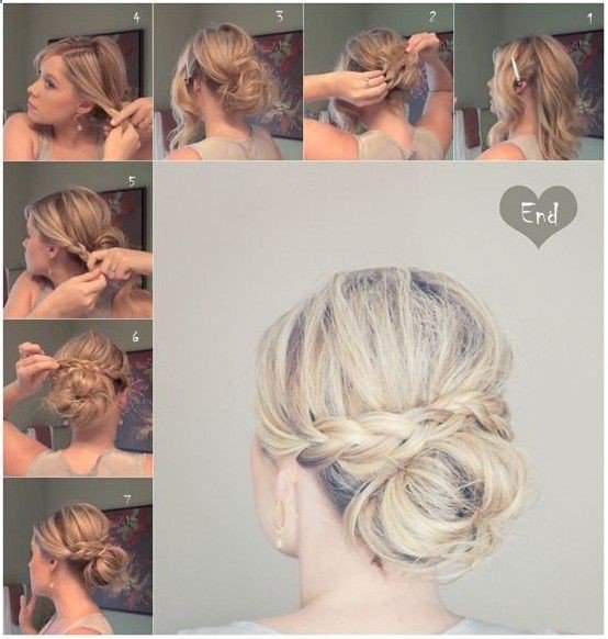 Elegant Low Bun with Braided Hairstyle