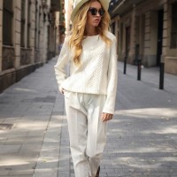 Chic All White Outfit Idea