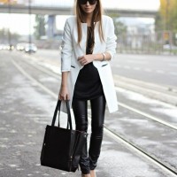 Classy Black and White Outfit for 2015