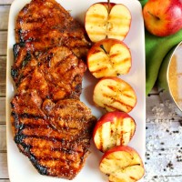 Cider glazed pork chops