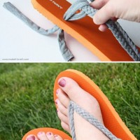 Flip flop refashion part 1 braided straps