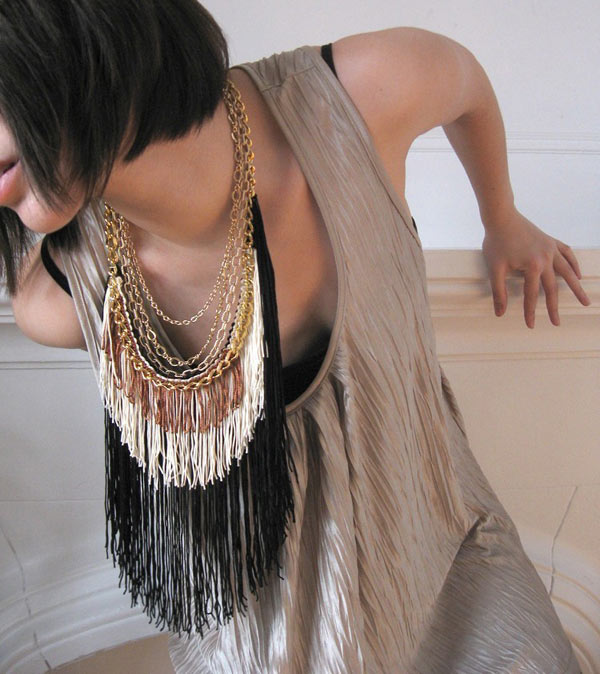 Fringe necklace