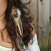 Feather hair clip