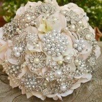 Silver brooch bouquet