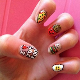 Chic Junk Food Nail Design