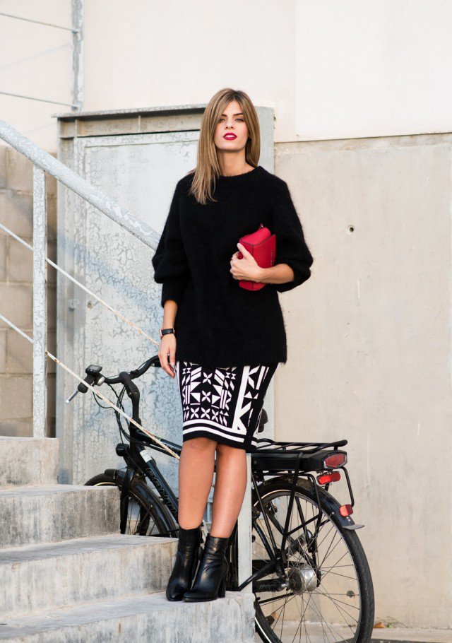 Fashionable Office Attire with Skirt
