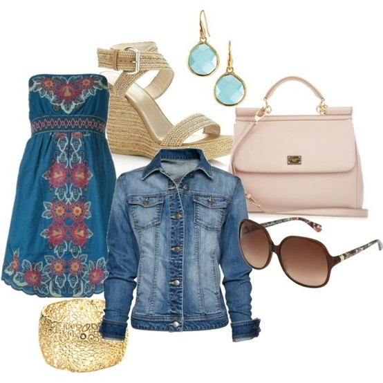 Blue Polyvore Outfits