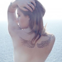 Beautiful Back Wings Tattoo Design