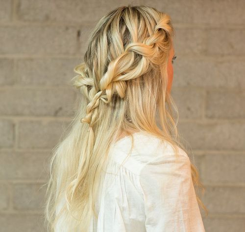 Boho Chic Braided Half Updo Hairstyle