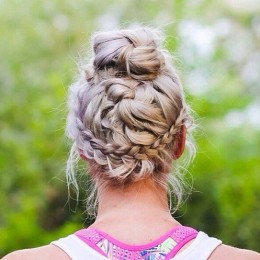 Complicated Braided Updo for Sports