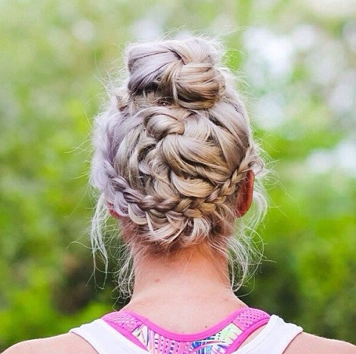 Complicated Braided Updo for Sports